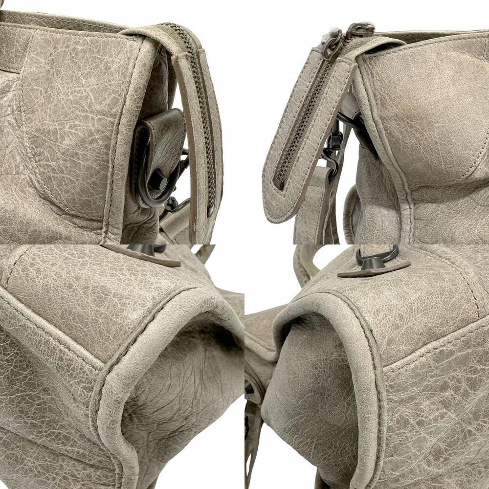 Balenciaga The Part Time Shoulder Bag Handbag Gray Leather - Picture 3 of 4